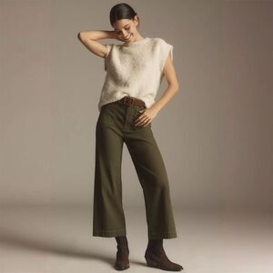 Anthropologie Maeve The Colette Cropped Wide-Leg Trousers